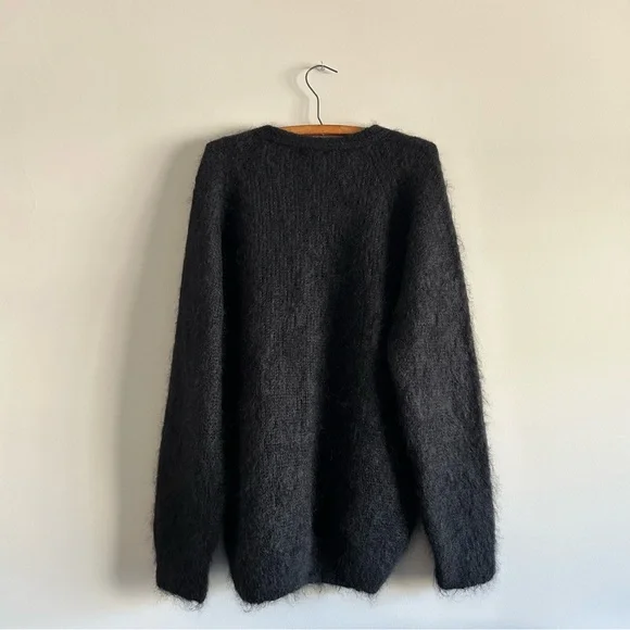Erdem Black Mohair Marcilly Cardigan Sweater Womens Large - Picture 3 of 7